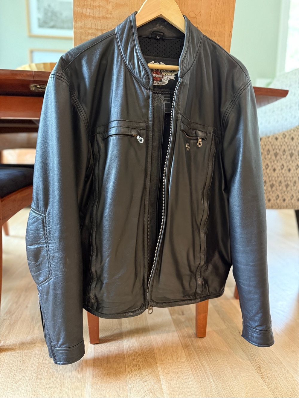 Harley-Davidson Black Leather Bomber Jacket